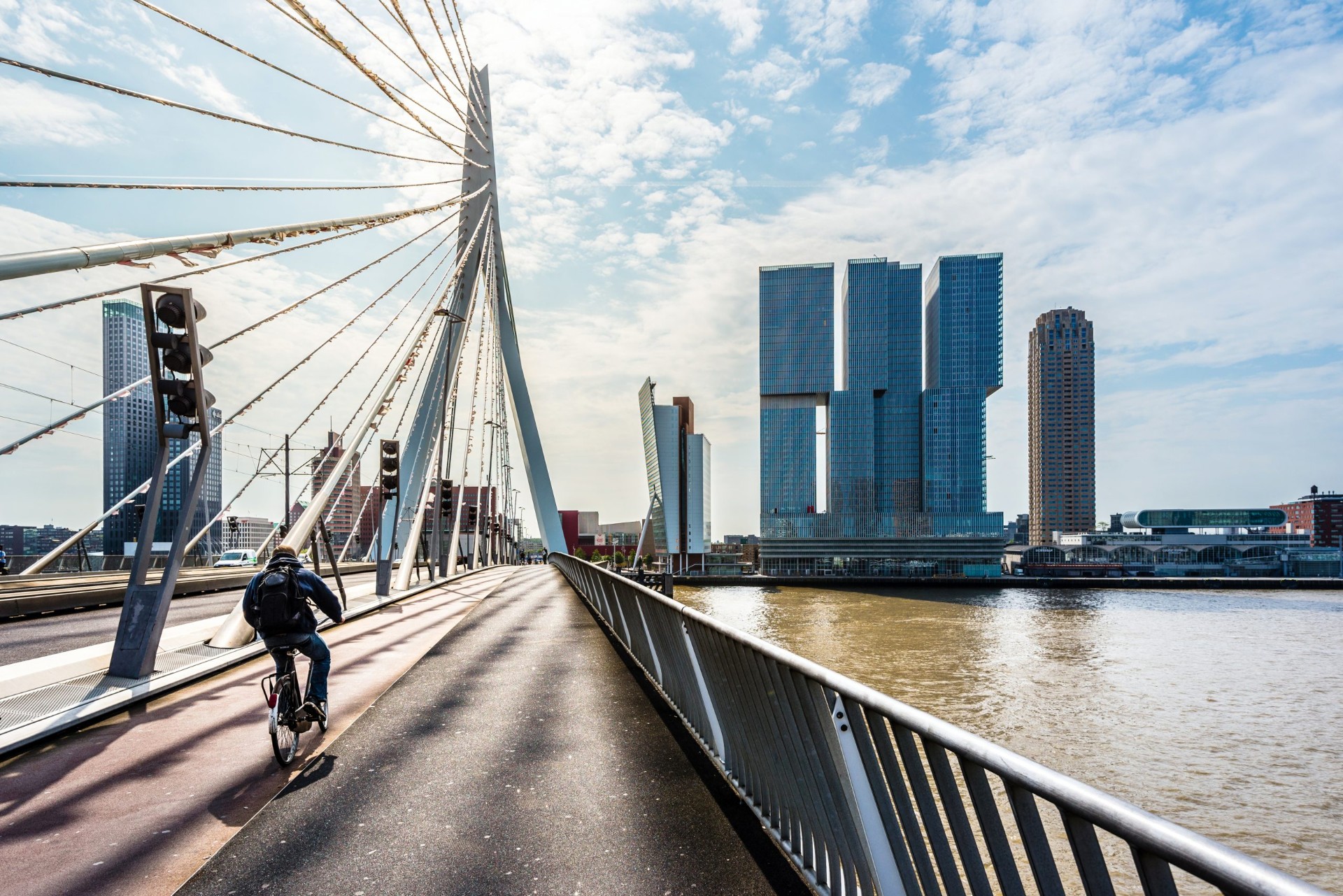 Ochtend langs de Maas in Rotterdam