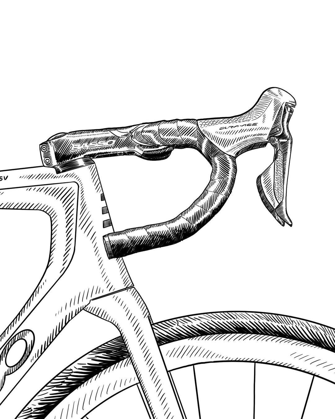 Technical drawing of a Basso frame