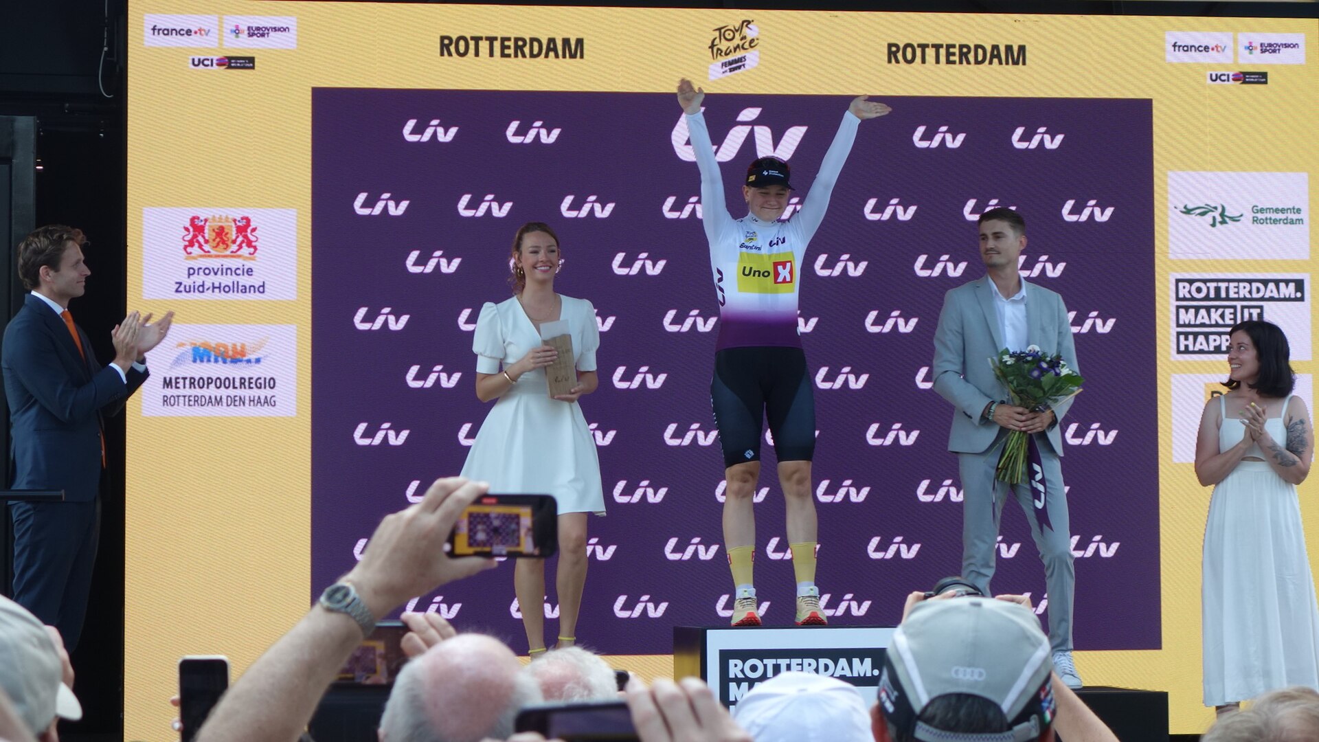 Start van de Tour de France Femmes, Augustus 2024, Rotterdam